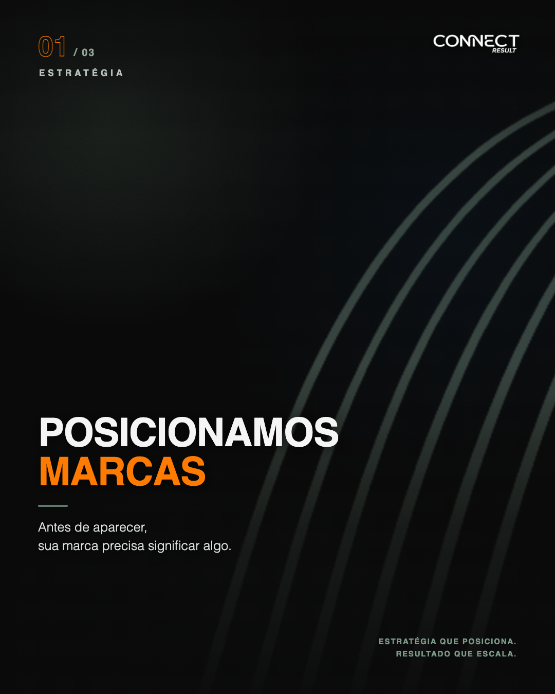 Peça real: card institucional Connect Result